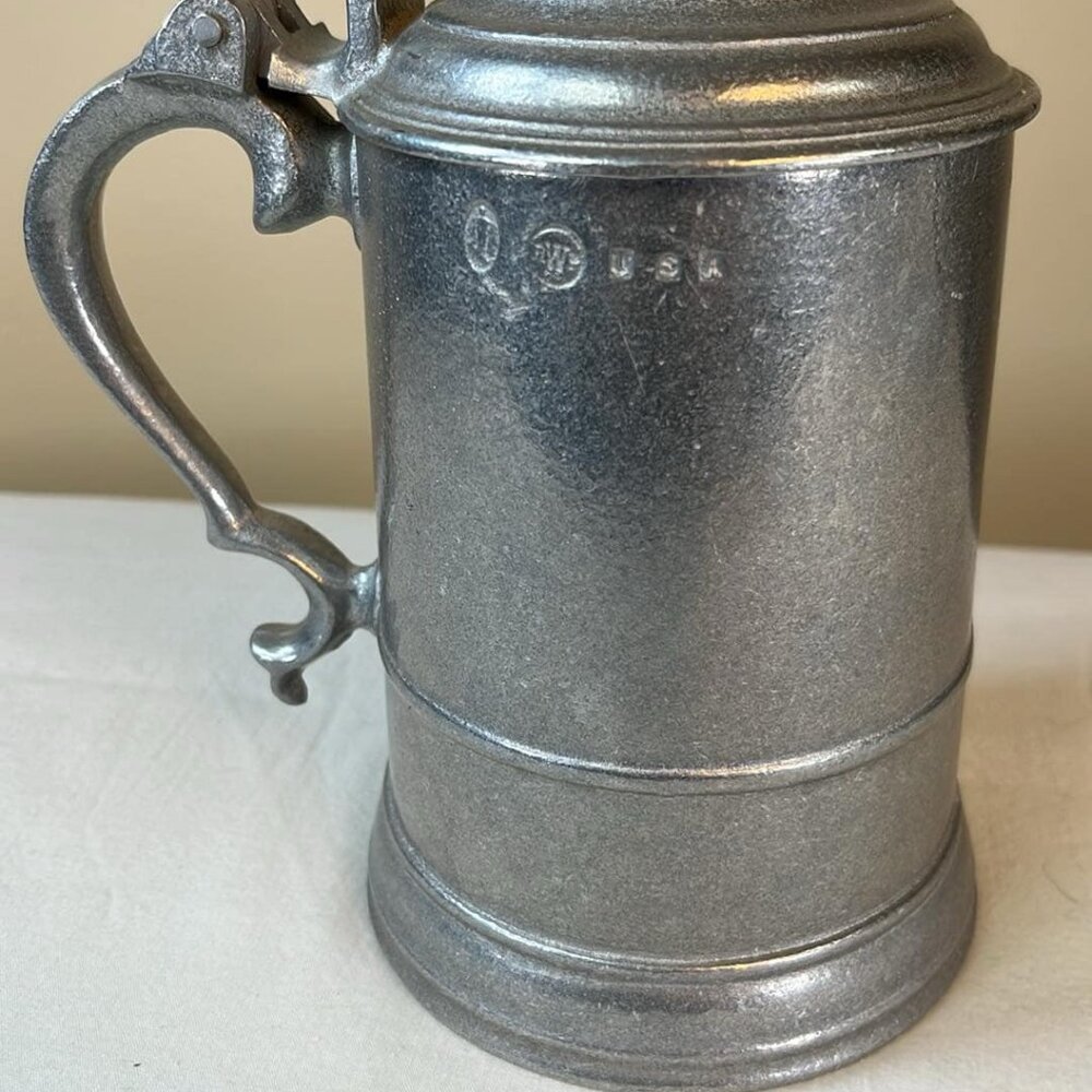 Vintage Wilton Armetale Domed Lidded Tankard Tavern Pub Renaissance Props Gift - Picture 7 of 10